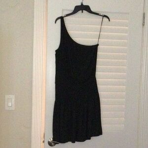 Ramy Brook Black One-Shoulder Mini Dress